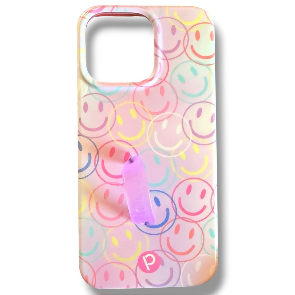 Loopy 15 Pro Max Smiley Face Case Rainbow! Righty